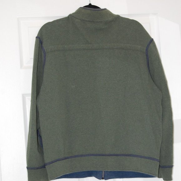 Green/Blue Reversible ZIpper Jacket No Tags - Picture 5 of 13